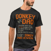 Donkey papa als normale vader veel koelerDonkey da T-shirt (Voorkant)