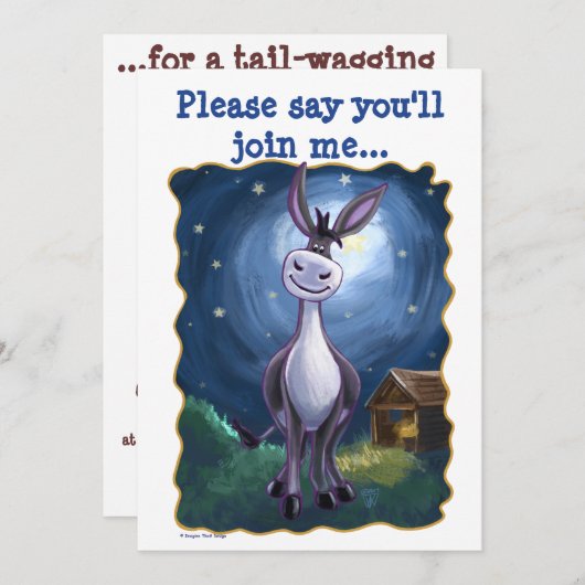 Donkey Party Center Kaart (Voorkant / Achterkant)