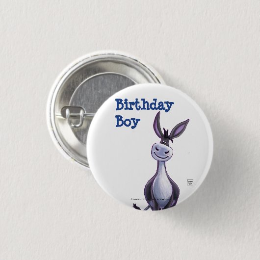 Donkey Party Center Ronde Button 3,2 Cm (Voorkant /achterkant)