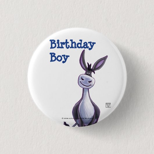 Donkey Party Center Ronde Button 3,2 Cm (Voorkant)