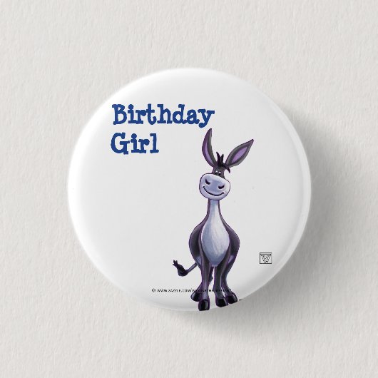 Donkey Party Center Ronde Button 3,2 Cm (Voorkant)