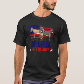 Donkey Patriottisch Amerikaans Amerika 4 juli GIF T-shirt