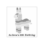 Donkey Pinata Aangepaste Bericht Verjaardag Rubberstempel (Afrduk)