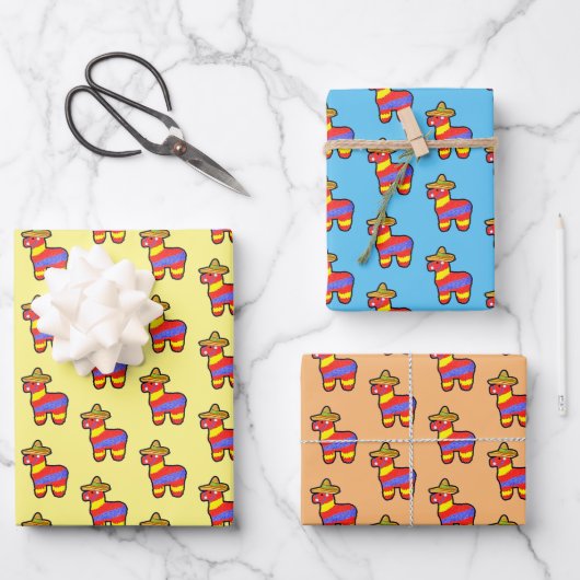 Donkey Pinata. Inpakpapier Vel (Voorkant)