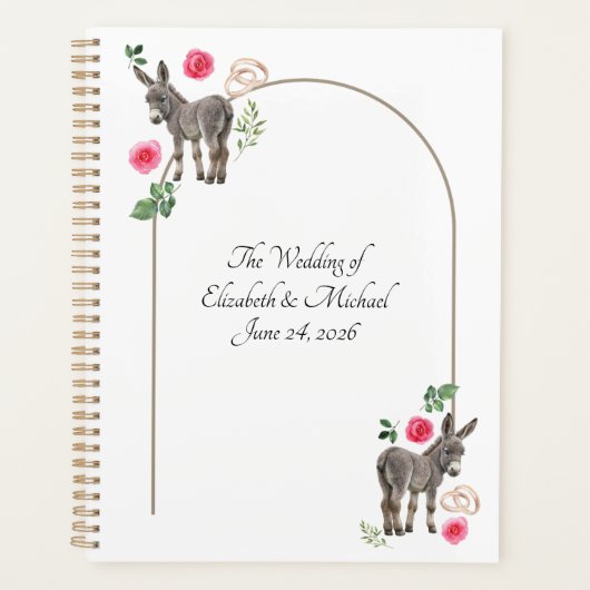 Donkey Pink Floral Wedding Planner (Voorkant)