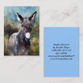 Donkey Portrait ArtCard Visitekaartje (Voorkant / Achterkant)