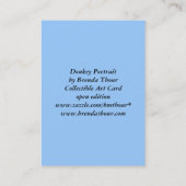 Donkey Portrait ArtCard Visitekaartje (Achterkant)