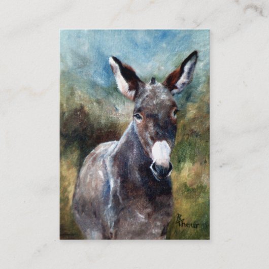 Donkey Portrait ArtCard Visitekaartje (Voorkant)