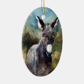 Donkey Portrait Keramisch Ornament (Rechts)