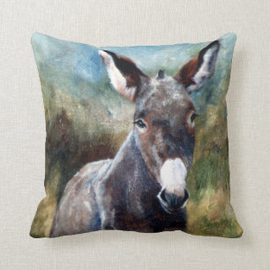 Donkey Portrait Pillow Kussen