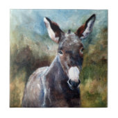 Donkey Portrait Tile Tegeltje (Voorkant)
