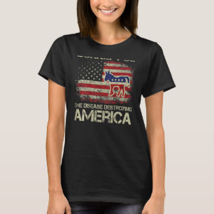 Donkey pox de ziekte die Amerika vernietigt op de T-shirt