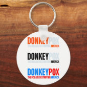 Donkey Pox de ziekte die Amerikaanse Stickers vern Sleutelhanger (Voorkant)