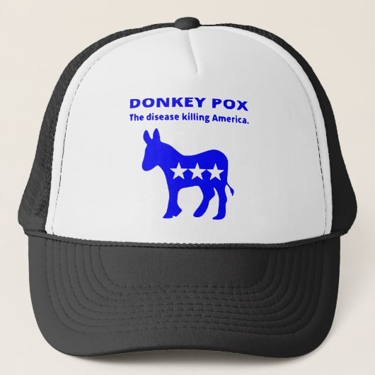 Donkey Pox doodt Amerika #USAPatriotGraphics © Trucker Pet (Voorkant)