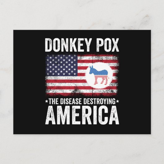 Donkey Pox The Disease Destroying America Briefkaart (Voorkant)