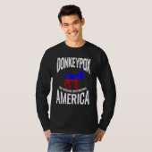Donkey Pox The Disease Destroying America Donkeypo T-shirt (Voorkant volledig)