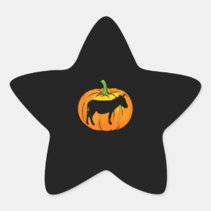 Donkey Pumpkin  Grappig Donkey Halloween Ster Sticker