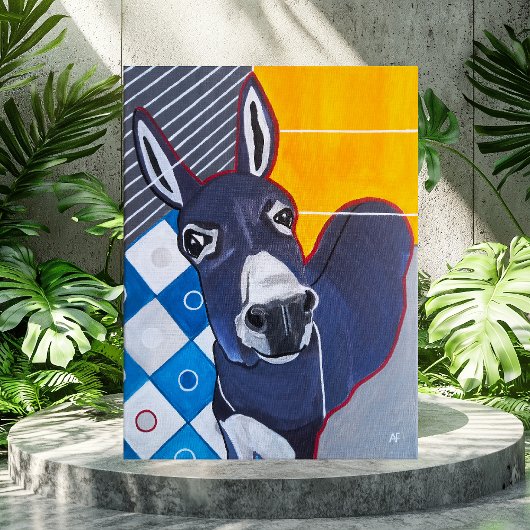 Donkey Punch Painting by Alfred Fox Canvas Afdruk