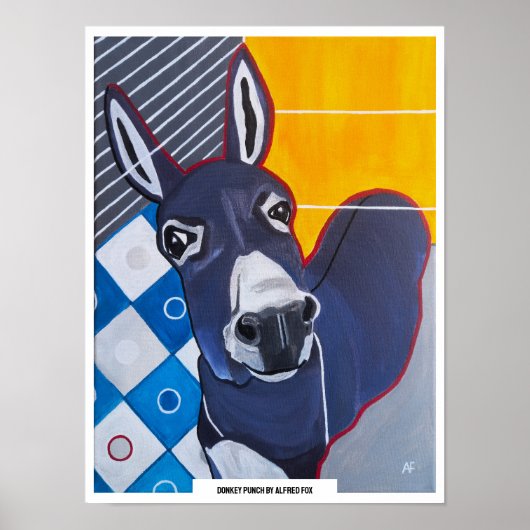 Donkey Punch Painting by Alfred Fox Poster (Voorkant)