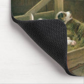  Donkey & Puppy Dog in Manger Old Barnyard Muismat (Hoek)