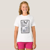 Donkey Puppy Dreams: Whimsical T-shirt Print Desig (Voorkant volledig)
