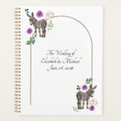 Donkey Purple Floral Rustic Wedding Planner (Voorkant)