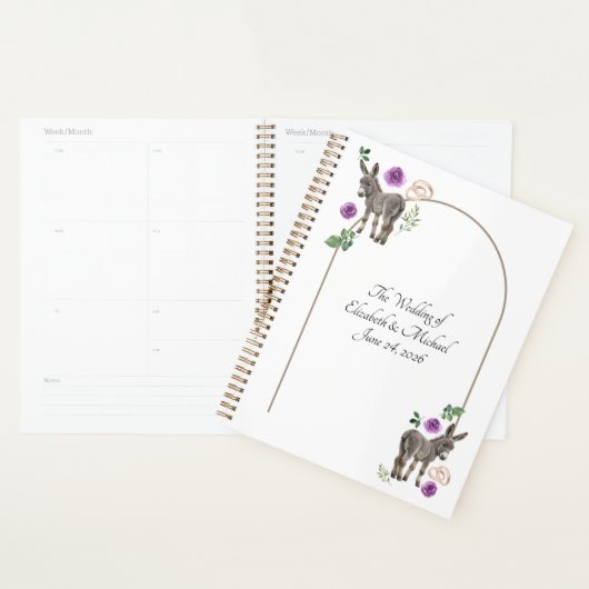 Donkey Purple Floral Wedding Planner (Display)