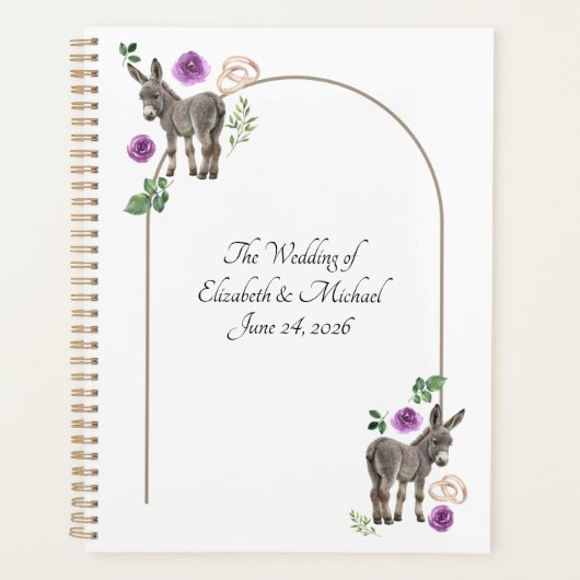 Donkey Purple Floral Wedding Planner (Voorkant)