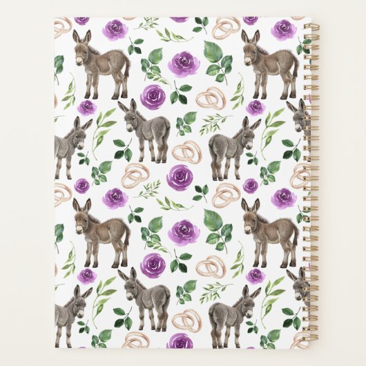 Donkey Purple Floral Wedding Planner (Achterkant)