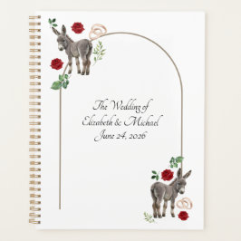 Donkey Red Floral Rustic Wedding Planner