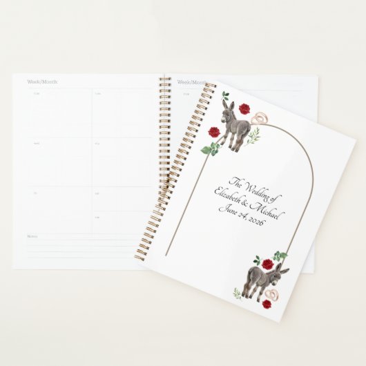 Donkey Red Floral Wedding Planner (Display)