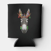 Donkey Reindeer Antlers schilderen kerstkerstmis Blikjeskoeler (Voorkant)