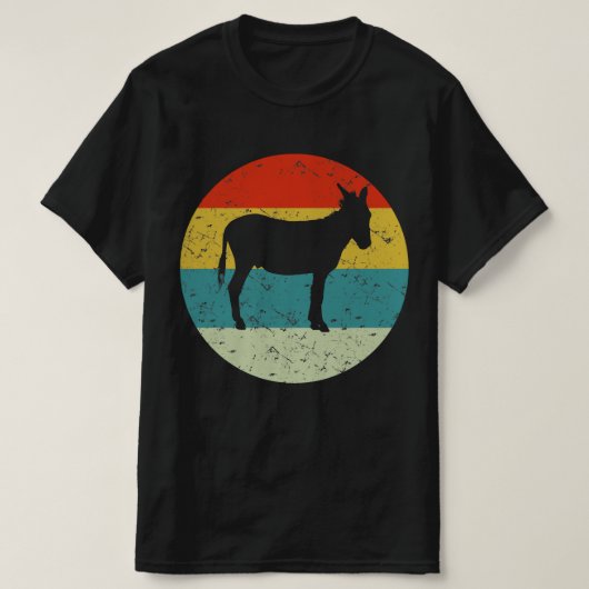 donkey retro silhouette 70s t-shirt (Design voorkant)