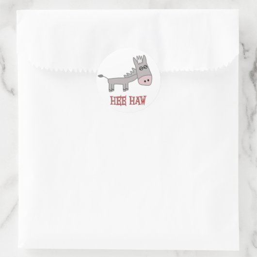 Donkey Ronde Sticker (Tas)