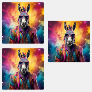 Donkey Roze Bril, Regenboog Haar Labels