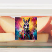 Donkey Roze Bril, Regenboog Haar Labels (Aangebracht)