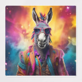 Donkey Roze Bril, Regenboog Haar Labels (Design 1)