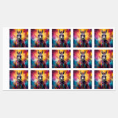 Donkey Roze Bril, Regenboog Haar Labels (Vel)