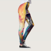 Donkey Roze Bril, Regenboog Haar Leggings (Rechts)