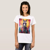 Donkey Roze Bril, Regenboog Haar T-shirt (Voorkant volledig)