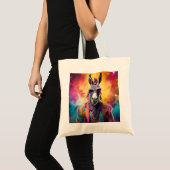 Donkey Roze Bril, Regenboog Haar Tote Bag (Voorkant (product))