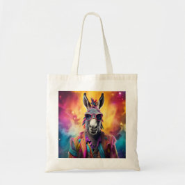 Donkey Roze Bril, Regenboog Haar Tote Bag
