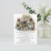 Donkey School Antiek Illustratie Briefkaart (Staand voorkant)