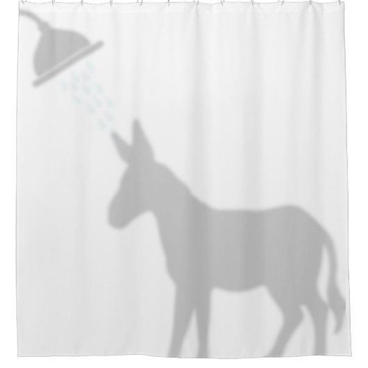 Donkey Shadow Silhouette Shadow Buddies Shower Douchegordijn (Voorkant)