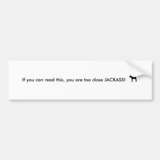 Donkey silhouette, als je dit kunt lezen, ben je.. bumpersticker
