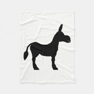 Donkey Silhouette Fleece Deken