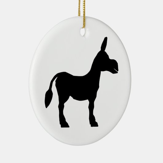 Donkey Silhouette Keramisch Ornament (Rechts)