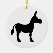 Donkey Silhouette Keramisch Ornament (Voorkant)