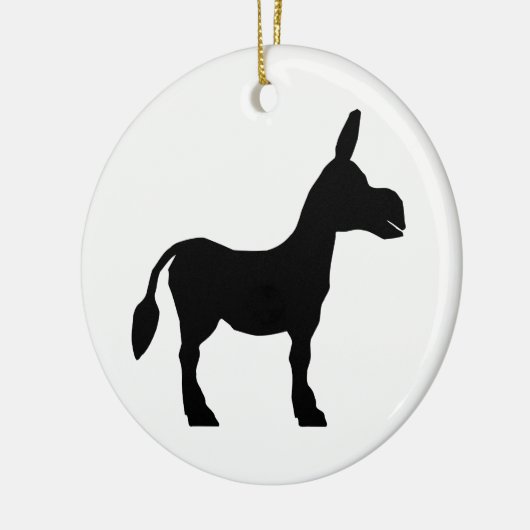Donkey Silhouette Keramisch Ornament (Links)