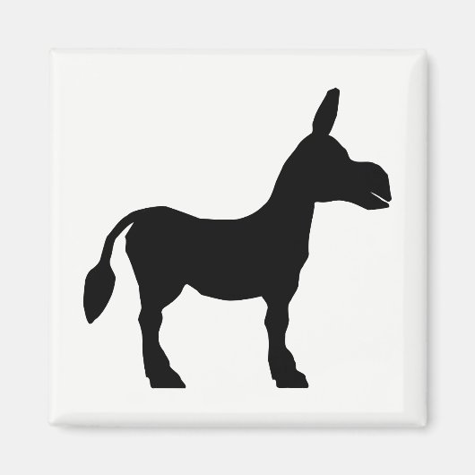 Donkey Silhouette Magneet (Voorkant)